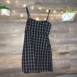 Hollister checkered black dress